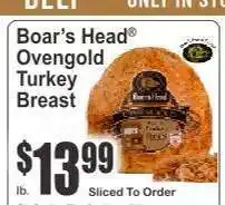 Key Food Boar's Head OvenGold Turkey Breast offer