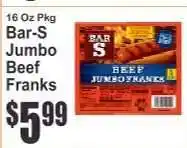 Key Food Bar S Jumbo Beef Franks offer