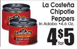 Supremo Foods Inc La Costeña Chipotle Peppers offer