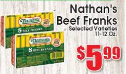 Supremo Foods Inc Nathan's Beef Franks offer