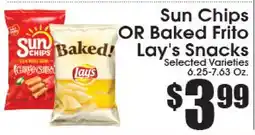 Supremo Foods Inc Sun Chips OR Baked Frito Lay's Snacks offer