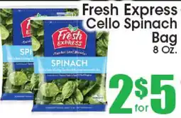 Supremo Foods Inc Fresh Express Cello Spinach Bag offer
