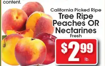 Supremo Foods Inc Tree Ripe Peaches OR Nectarines offer