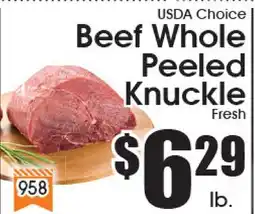 Supremo Foods Inc USDA Choice Beef Whole Peeled Knuckle offer