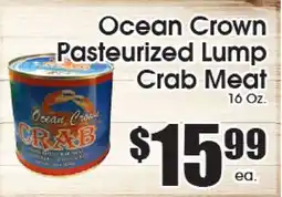 Supremo Foods Inc Ocean Crown Pasteurized Lump Crab Meat offer