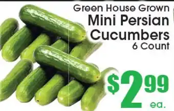 Supremo Foods Inc Green House Grown Mini Persian Cucumbers offer