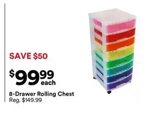 Michaels 8-Drawer Rolling Chest offer