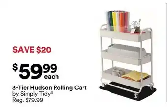 Michaels 3-Tier Hudson Rolling Cart by Simply Tidy offer