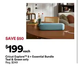 Michaels Cricut Explore 5 + Essential Bundle Teal & Green only offer