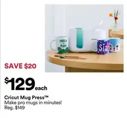 Michaels Cricut Mug Press offer