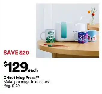 Michaels Cricut Mug Press offer