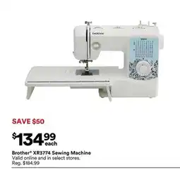 Michaels Brother XR3774 Sewing Machine offer