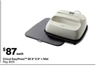 Michaels Cricut EasyPress SE 9 X 9 + Mat offer