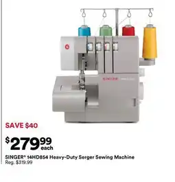 Michaels SINGER 14HD854 Heavy-Duty Serger Sewing Machine offer