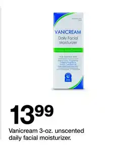 Target Vanicream 3-oz. unscented daily facial moisturizer offer