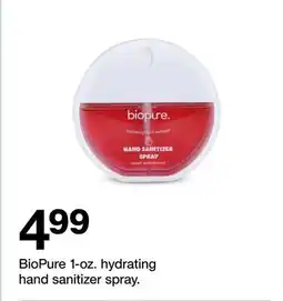 Target BioPure 1-oz. hydrating hand sanitizer spray offer