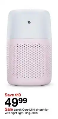 Target Levoit Core Mini air purifier with night light offer