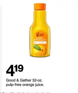 Target Good & Gather 52-oz. pulp-free orange juice offer