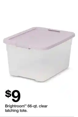 Target Brightroom 66-qt. clear latching tote offer
