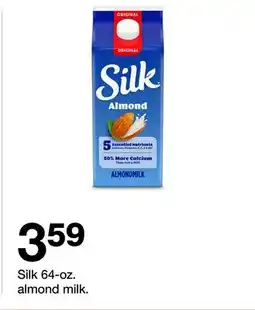 Target Silk 64-oz. almond milk offer