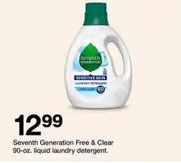 Target Seventh Generation Free & Clear 90-oz. liquid laundry detergent offer