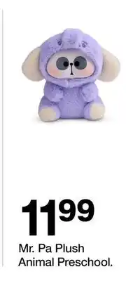 Target Mr. Pa Plush Animal Preschool, Mr Pa Plush After School Routine offer