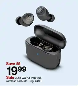 Target JLab GO Air Pop true wireless earbuds offer