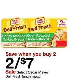 Target Sale Select Oscar Mayer Deli Fresh lunch meat offer