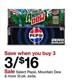 Target Select Pepsi, Mountain Dew & more 12-pk. soda offer