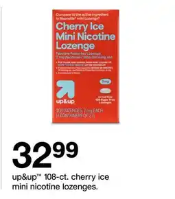 Target up&up 108 ct. cherry ice mini nicotine lozenges offer