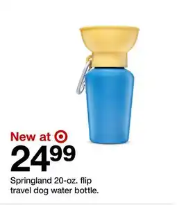 Target Springland 20-oz. flip travel dog water bottle offer