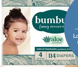 Target bumbum 114 ct. luxury skincare diapers offer
