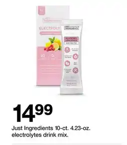 Target Just Ingredients 10-ct. 4.23-oz. electrolytes drink mix offer