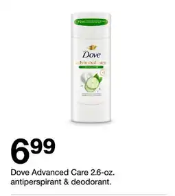Target Dove Advanced Care 2.6-oz. antiperspirant & deodorant offer