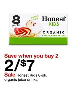 Target Honest Kids 8-pk. organic juice drinks offer