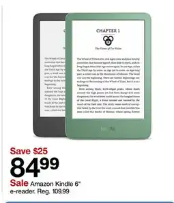 Target Amazon Kindle 6 e-reader offer