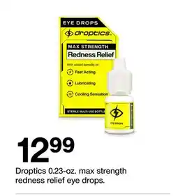 Target Droptics 0.23-oz. max strength redness relief eye drops offer
