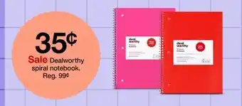 Target Dealworthy spiral notebook offer