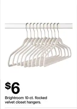 Target Brightroom 10-ct. flocked velvet closet hangers offer