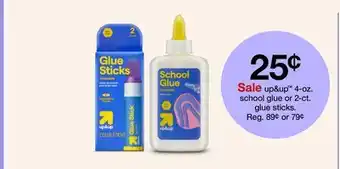 Target up&up 4-oz. school glue or 2-ct. glue sticks offer