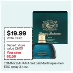 CVS TOMMY BAHAMA Set Sail Martinique men EDC spray offer