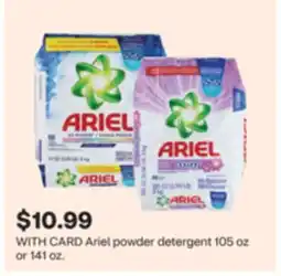 CVS Ariel powder detergent 105 oz or 141 oz offer