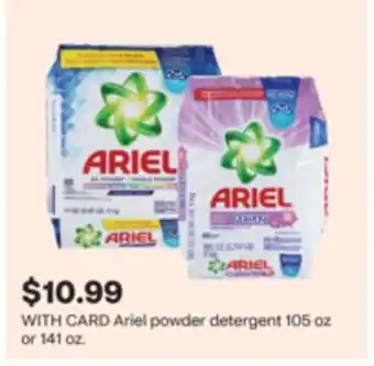 CVS Ariel powder detergent 105 oz or 141 oz offer