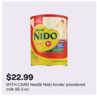 CVS Nestlé Nido kinder powdered milk 56.3 oz offer