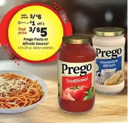 Meijer Prego Pasta or Alfredo Sauces offer