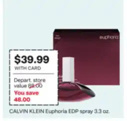 CVS CALVIN KLEIN Euphoria EDP spray 3.3 oz offer