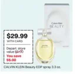 CVS CALVIN KLEIN Beauty EDP spray 3.3 oz offer