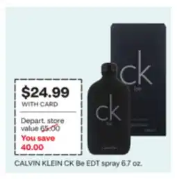 CVS CALVIN KLEIN CK Be EDT spray offer