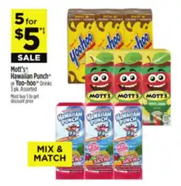 Dollar General Mott's Hawaiian Punch or Yoo-hoo Drinks offer