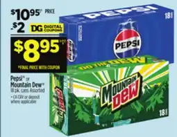 Dollar General Pepsi or Mountain Dew offer